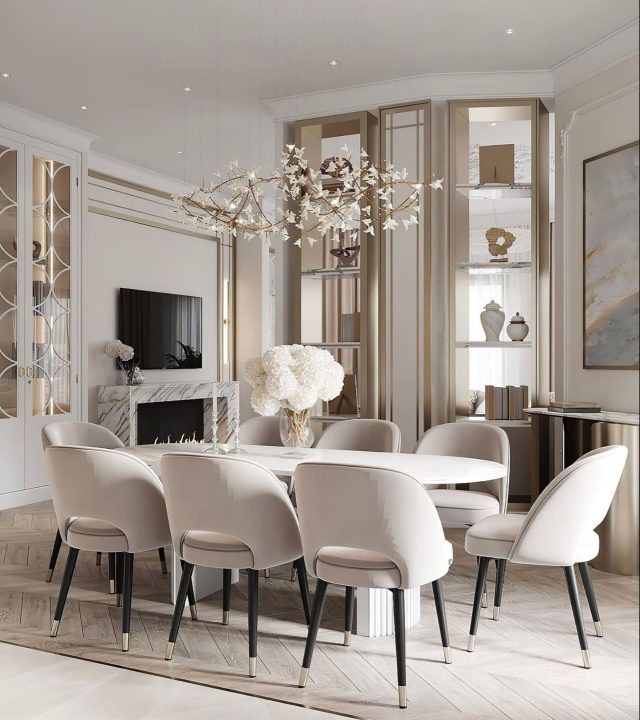 dizajn enterijera trpezarij anežne nijanse